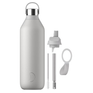 Chilly's Series 2 Bottle and Flip Lid Duo 340ml / 500ml / 1L Bundles Grey | AK0158493