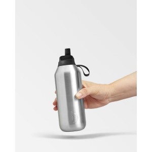 Chilly's Solid Colours 500ml / 1L Series 2 Flip Bottle Grey | ZG5972346