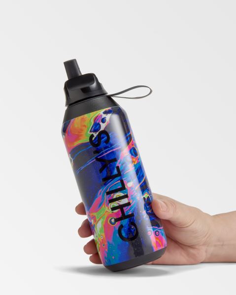 Chilly's Dreamscape 500ml / 1L Series 2 Flip Bottle Neon Galaxy | LS9462503