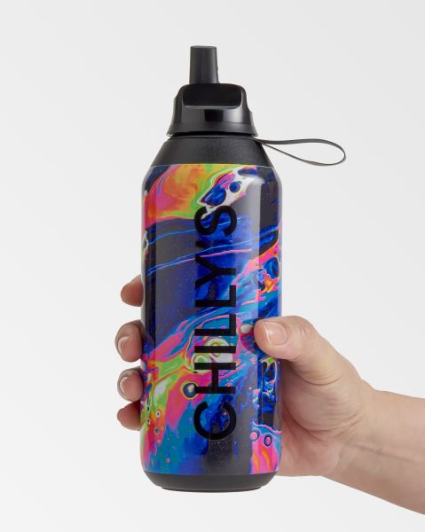 Chilly's Dreamscape 500ml / 1L Series 2 Flip Bottle Neon Galaxy | LS9462503