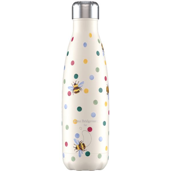 Chilly\'s Emma Bridgewater 500ml / 750ml Original Bottle Polka Dot and Bees | ZQ1620834