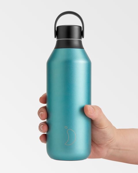 Chilly's Metallic 350ml / 500ml / 1L Series 2 Bottle Green | LU0132856