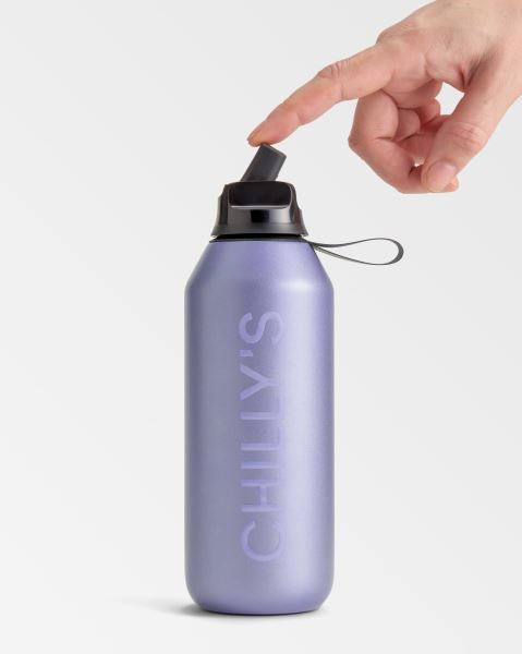 Chilly's Metallic 500ml / 1L Series 2 Flip Bottle Lavender | LG1523467