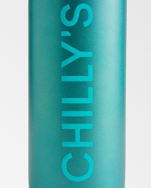 Chilly's Metallic 500ml / 1L Series 2 Flip Bottle Green | FJ4219675